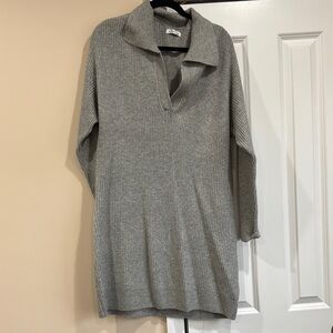 Gray Ribbed Knit Sweater Dress HOLLISTER NEVER WORN